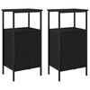 vidaXL Cabinet de chevet 2 pcs Ch&ecirc;ne noir 41 x 31 x 80 cm