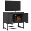 vidaXL Meuble TV noir 68,5x39x60,5 cm acier