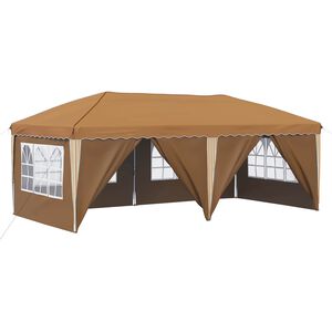vidaXL Tente de f&ecirc;te pop-up 575 x 288 x 245 cm Beige