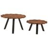 vidaXL Tables basses 2 pcs bois massif récupéré et fer