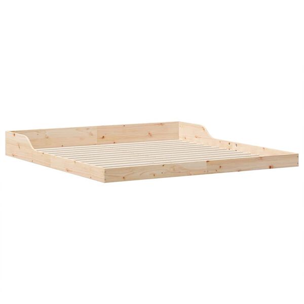 vidaXL Cadre de lit Marron 200 x 220 cm Pin massif