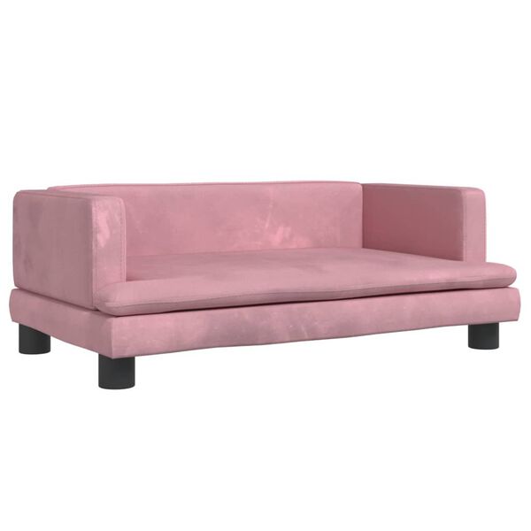 vidaXL Canap&eacute; pour enfants rose 80x45x30 cm velours