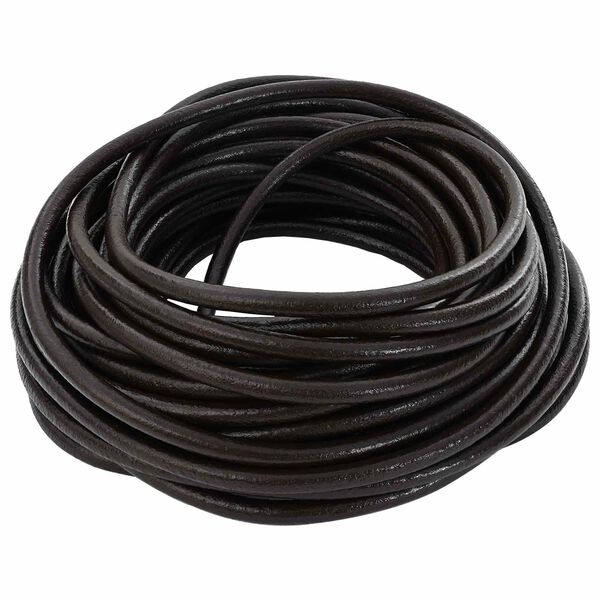 vidaXL Corde en Cuir Marron fonc&eacute; &Oslash;4 mm x 50 m Cuir