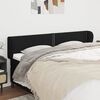vidaXL T&ecirc;te de lit avec oreilles Noir 183x23x78/88 cm Tissu