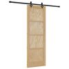 vidaXL Porte coulissante Naturel et noir 73,5 x 211 cm