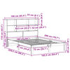 vidaXL Lit biblioth&egrave;que sans matelas blanc 160x200 cm bois pin massif