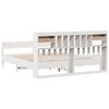 vidaXL Lit biblioth&egrave;que sans matelas blanc 180x200 cm bois pin massif