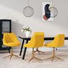 vidaXL Chaises &agrave; manger pivotantes lot de 4 jaune moutarde velours
