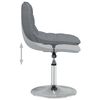 vidaXL Chaises pivotantes &agrave; manger lot de 2 gris clair tissu