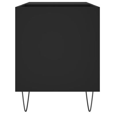 vidaXL Armoire à disques noir 85x38x48 cm bois d'ingénierie