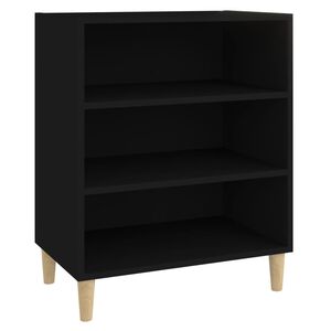 vidaXL Buffet noir 57x35x70 cm bois d&rsquo;ing&eacute;nierie