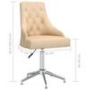 vidaXL Chaises pivotantes &agrave; manger lot de 4 Cr&egrave;me Tissu