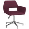 vidaXL Chaises pivotantes &agrave; manger lot de 4 violet tissu