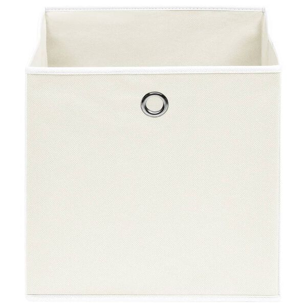 vidaXL Boîtes de rangement 4 pcs Blanc 32x32x32 cm Tissu