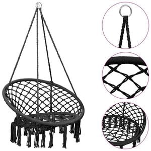 vidaXL Chaise &agrave; bascule en hamac 80 cm Anthracite