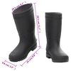 vidaXL Bottes de pluie noir taille 40 PVC