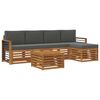 vidaXL Ensemble de canap&eacute;s d'ext&eacute;rieur 6 pcs Naturel et Anthracite