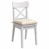 vidaXL Coussins de si&egrave;ge 4 pcs Cr&egrave;me 40 x 40 x 6 cm