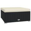 vidaXL Salon de jardin 11 pcs avec coussins R&eacute;sine tress&eacute;e Noir