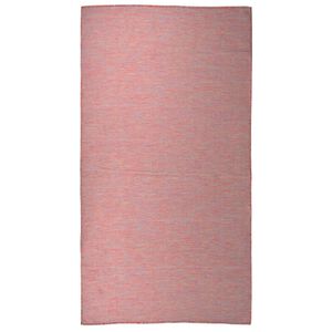 vidaXL Tapis &agrave; tissage plat d'ext&eacute;rieur 80x150 cm Rouge