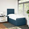vidaXL Sommier &agrave; lattes de lit avec matelas Bleu fonc&eacute; 100x200 cm