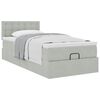 vidaXL Cadre de lit ottoman et matelas gris clair 90x200 cm velours