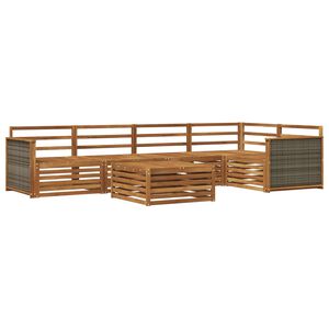 vidaXL Ensemble de canap&eacute;s d'ext&eacute;rieur 6 pcs Naturel