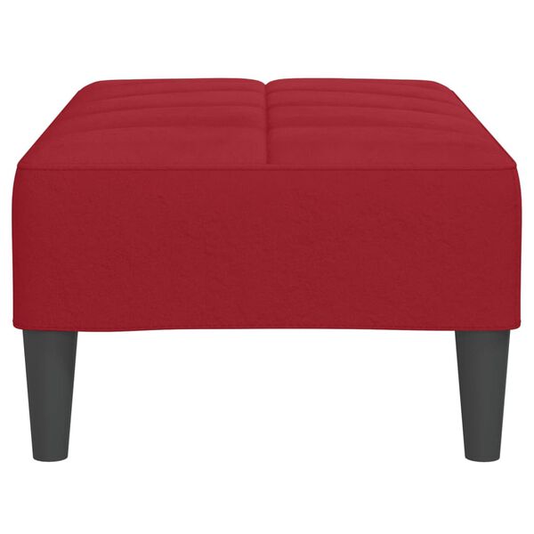 vidaXL Repose-pied Rouge bordeaux 78x56x32 cm Velours