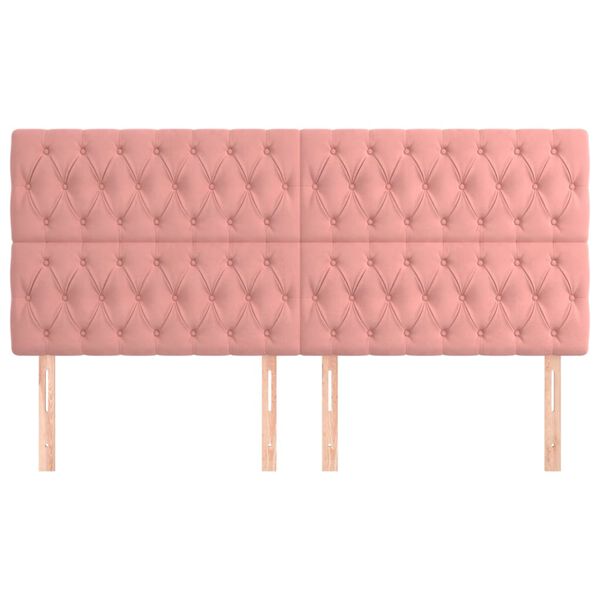 vidaXL T&ecirc;te de lit Rose 200x7x118/128 cm Velours