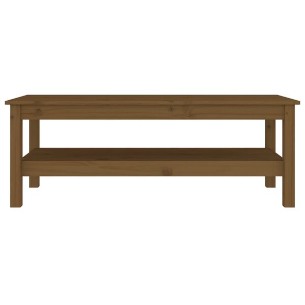 vidaXL Table basse Marron miel 110x50x40 cm Bois massif de pin