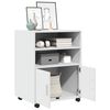 vidaXL Armoire &agrave; roulettes blanc 60x48x81 cm bois d&rsquo;ing&eacute;nierie