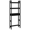 vidaXL &Eacute;tag&egrave;re de toilette Noir 63x26x171 cm Bois de pin massif