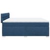 vidaXL Sommier &agrave; lattes de lit avec matelas Bleu 200x200 cm Tissu