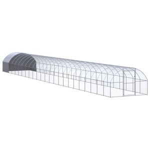 vidaXL Poulailler d'ext&eacute;rieur 3x24x2 m Acier galvanis&eacute;