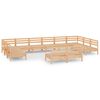 vidaXL Salon de jardin 12 pcs Bois de pin massif