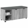 vidaXL Banc d'entr&eacute;e avec coussin Gris Sonoma 100 x 38 x 46 cm