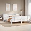vidaXL Lit biblioth&egrave;que sans matelas blanc 200x200 cm bois pin massif