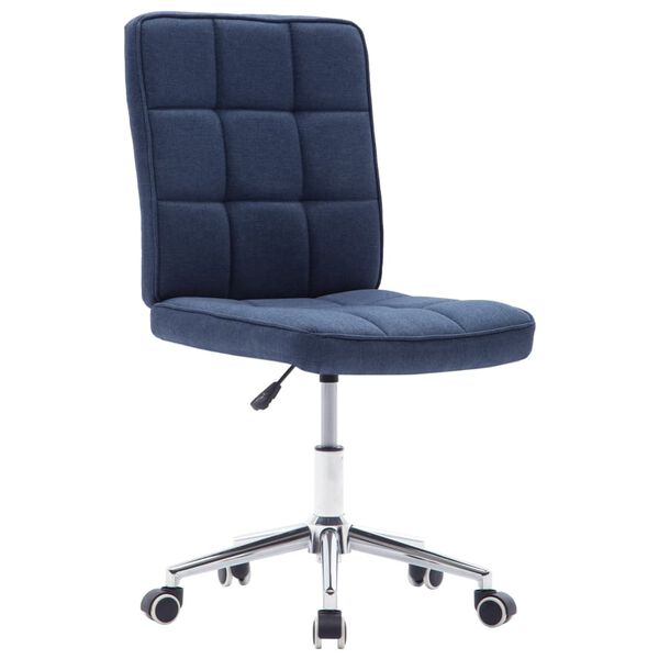 vidaXL Chaises &agrave; manger lot de 4 bleu tissu