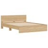 vidaXL Cadre de lit sans matelas ch&ecirc;ne sonoma 140x190 cm