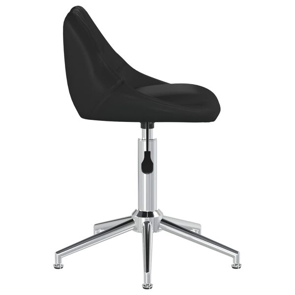 vidaXL Chaises pivotantes &agrave; manger lot de 4 noir similicuir