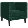 vidaXL Ensemble de canap&eacute; Chesterfield et traversins 3 pcs vert fonc&eacute;