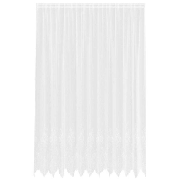vidaXL Rideau en Dentelle Floral Blanc 300 x 300 cm Polyester