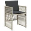 vidaXL Ensemble &agrave; manger de jardin et coussins 15 pcs gris clair rotin