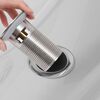 vidaXL Drain &agrave; poussoir avec d&eacute;bordement Argent&eacute; 6,4x6,4x9,1 cm