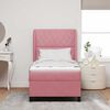 vidaXL Lit &agrave; ressorts avec matelas Rose 200 x 100 cm Polyester