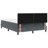 vidaXL Lit &agrave; ressort LED avec matelas Gris fonc&eacute; 160 x 200 cm Velours