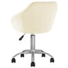 vidaXL Chaises pivotantes &agrave; manger lot de 2 cr&egrave;me tissu