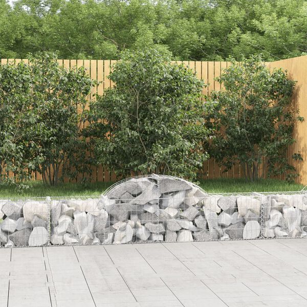 vidaXL Paniers &agrave; gabions arqu&eacute;s 12 pcs 200x30x40/60 cm Fer galvanis&eacute;