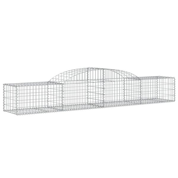 vidaXL Paniers à gabions arqués 13 pcs 300x50x40/60 cm fer galvanisé