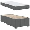vidaXL Cadre de lit avec matelas Gris fonc&eacute; 120 x 190 cm tissu